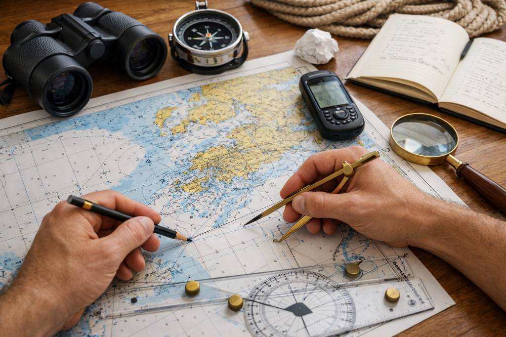 Permis hauturier exercices : méthodes et exemples pour réussir la navigation à la carte