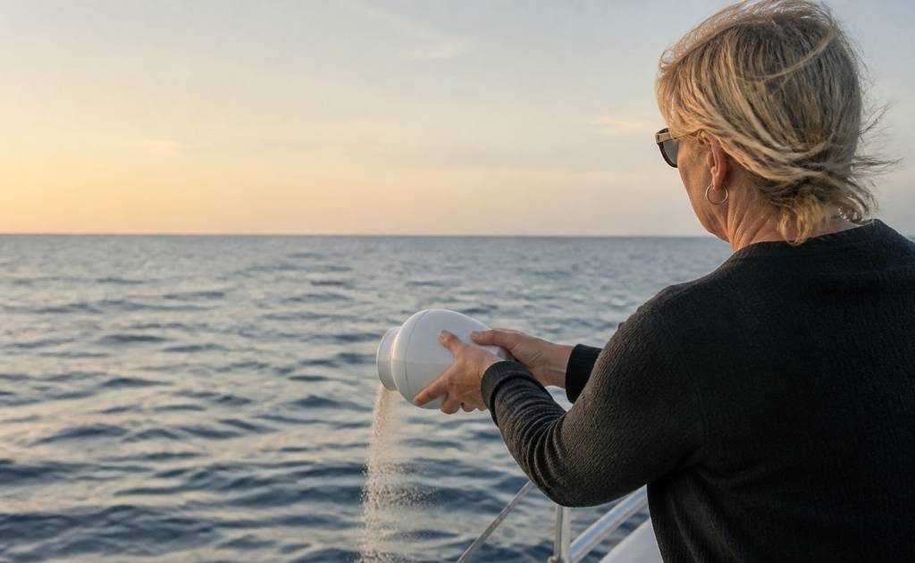 Dispersion des cendres en mer : règles, démarches et cérémonie en bateau