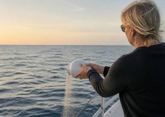Dispersion des cendres en mer : règles, démarches et cérémonie en bateau