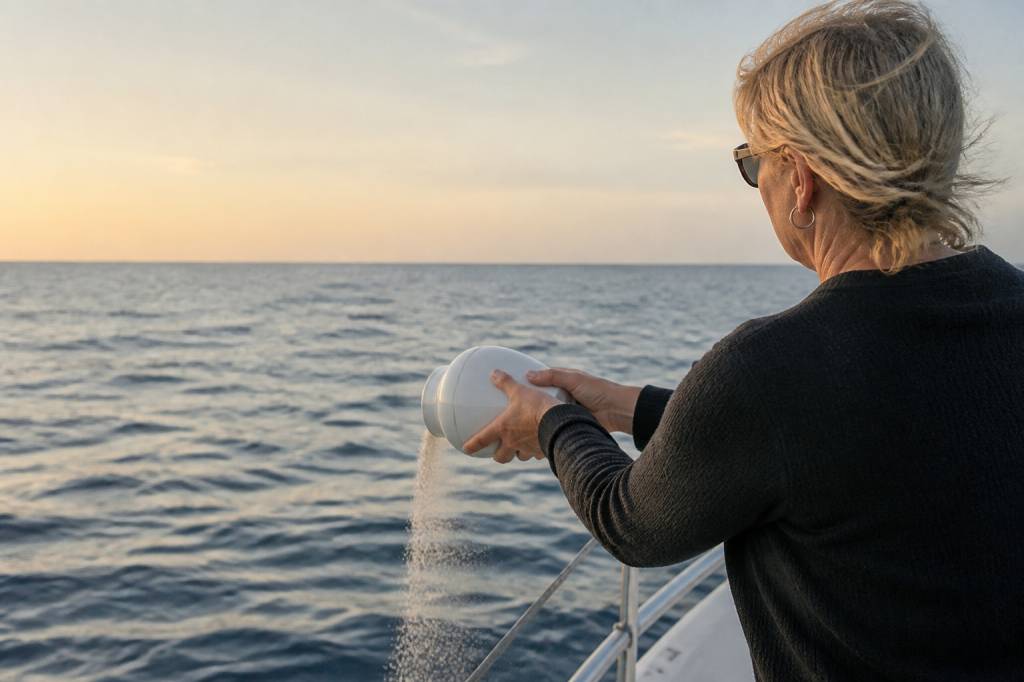 Dispersion des cendres en mer : règles, démarches et cérémonie en bateau
