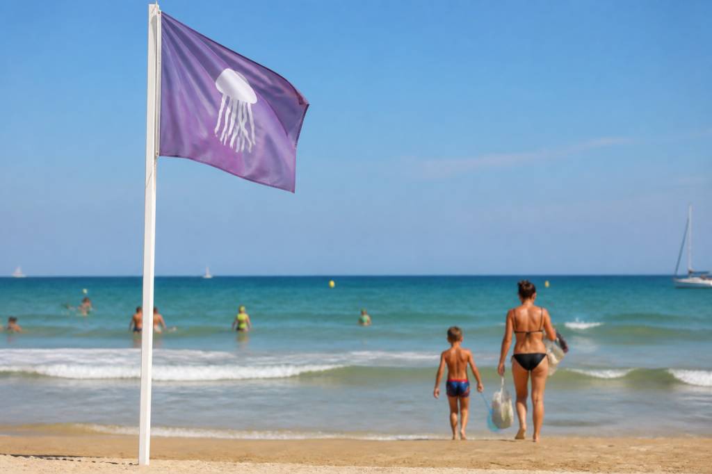 Drapeau plage méduse : signification, dangers et conduite à tenir